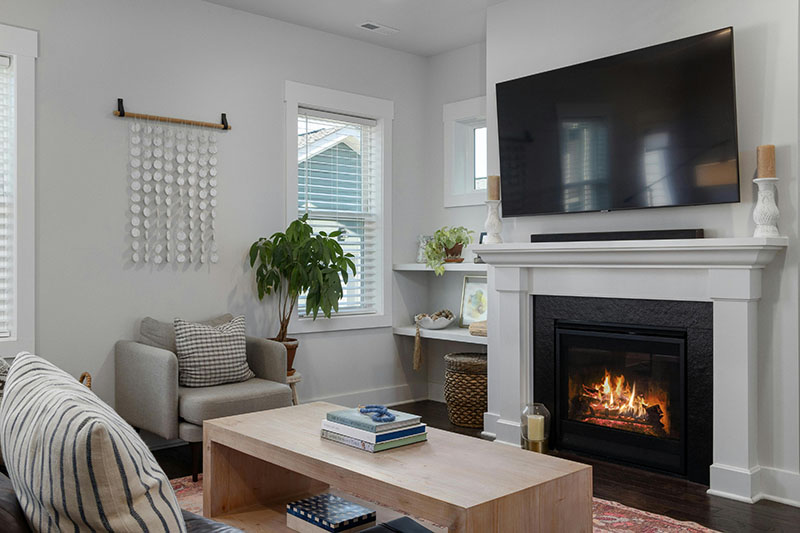 fireplace in a living room