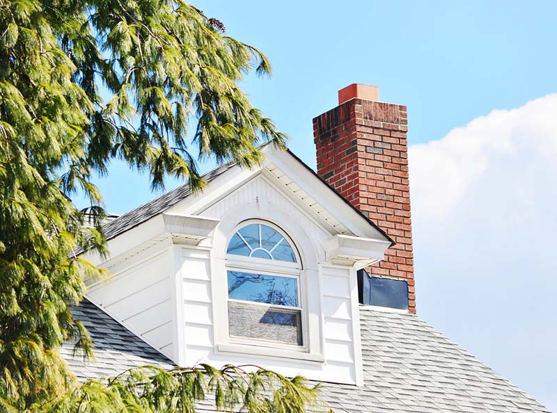 house with brick chimney 